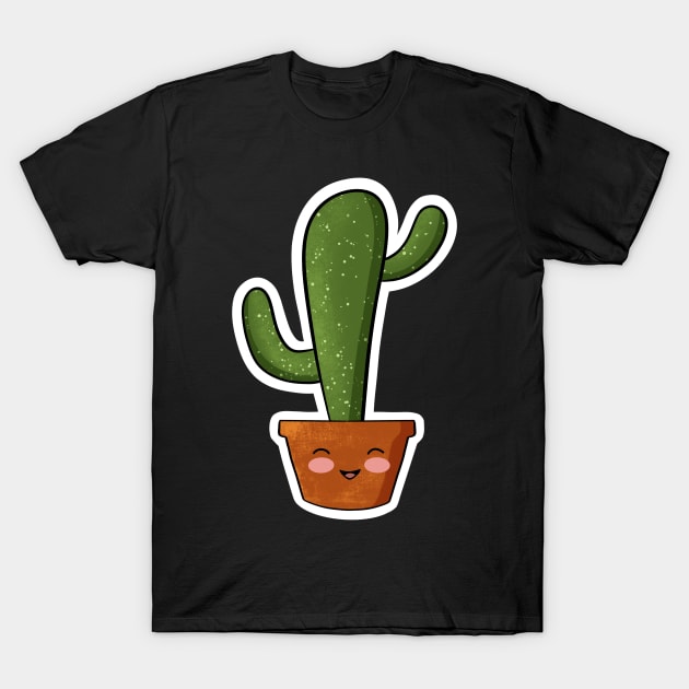 Kawaii cute cactus sticker T-Shirt by LoneJensen